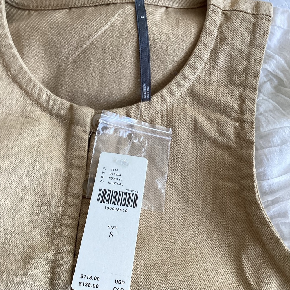 Anthropologie Puff-Sleeve Twofer Short-Sleeve Top NEW Small - Picture 13 of 15